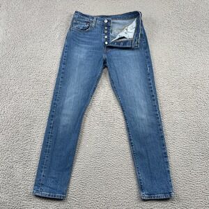 Levi's 501 Jeans Women 28 Blue S Skinny Levi's Premium Button Fly Denim